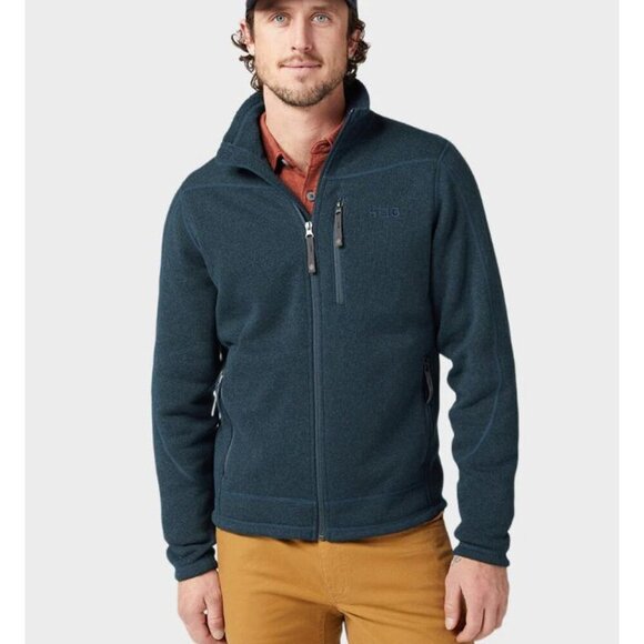 Stio Mens Wilcox Fleece Jacket in Navy Size Large Full Zip Sweater Jacket Fleece - Picture 1 of 10